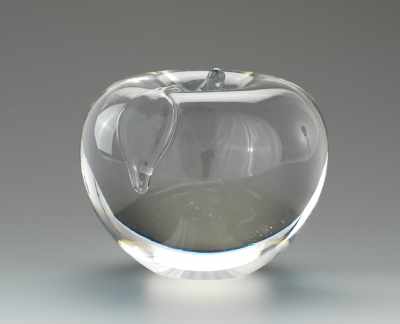 Appraisal: A Steuben Glass Apple Ornamental SP Designed by Jeanne Leach