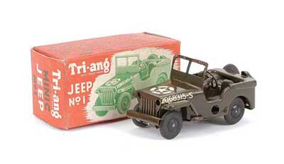 Appraisal: Triang Minic M Military Jeep Finished in army green with