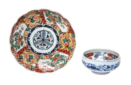 Appraisal: Sale Lot Two Japanese Imari Porcelain Articles the first a