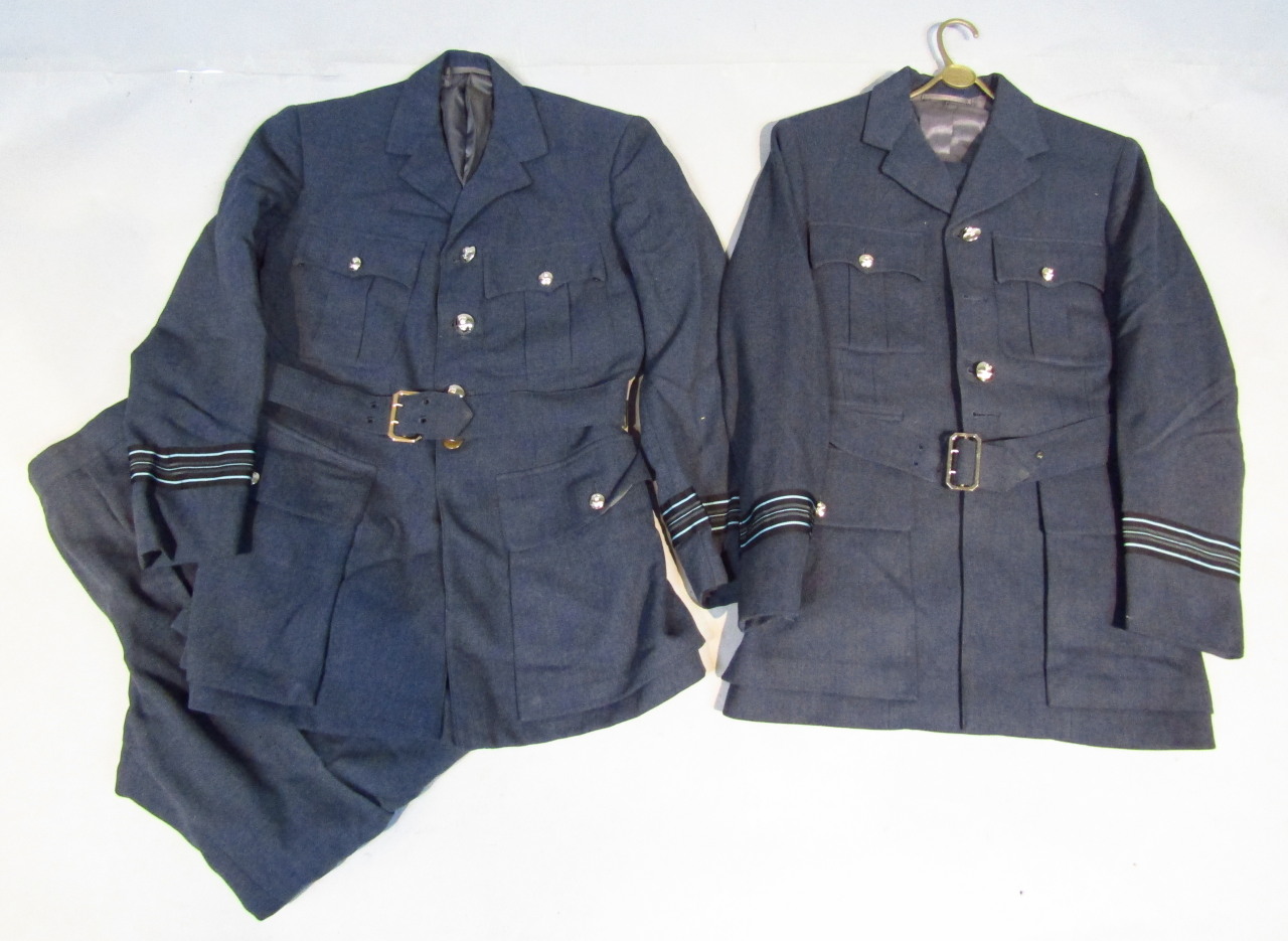 Appraisal: A thC RAF jacket length in navy with buttons and