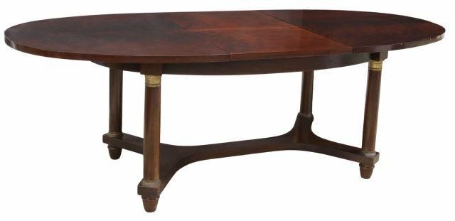 Appraisal: French Empire style mahogany extension table early th c oval