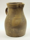 Appraisal: BATTER PITCHER - Large stoneware batter pitcher with applied handle