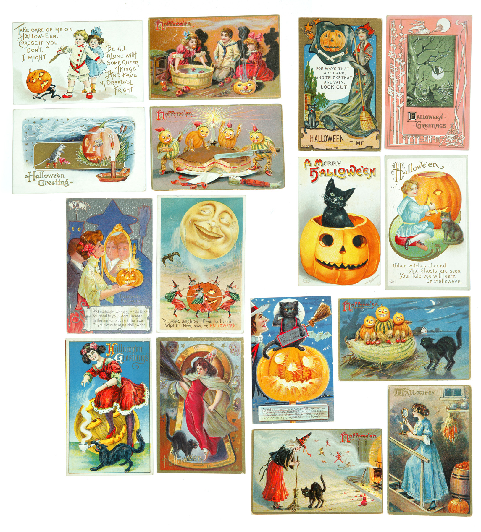 Appraisal: COLLECTION OF HALLOWEEN POSTCARDS American and German st quarter- th