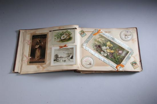 Appraisal: AMERICAN VICTORIAN CARD ALBUM Assembled in - by H Emelie