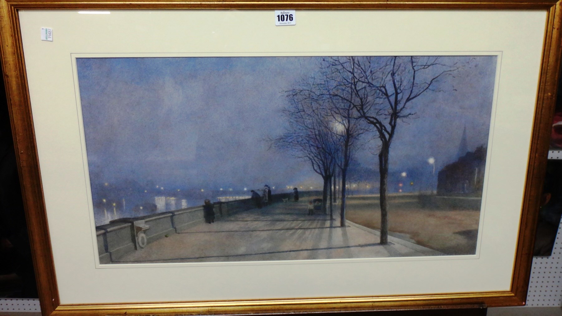 Appraisal: Luther Hooper - The Thames Embankment London watercolour signed cm