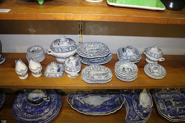 Appraisal: A CHILD'S VICTORIAN TRANSFER DINNER SERVICE with various views including