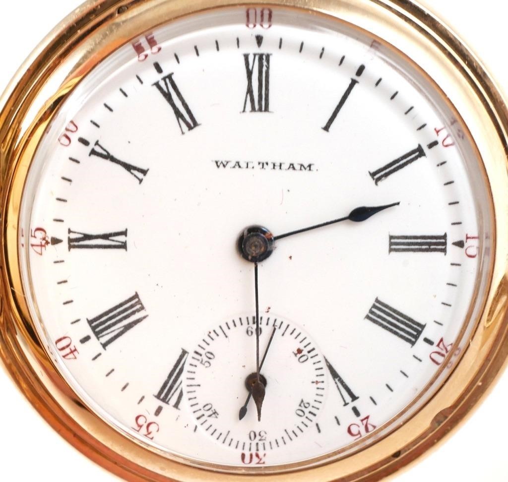 Appraisal: Circa K yellow gold Waltham model pocket watch Watch is