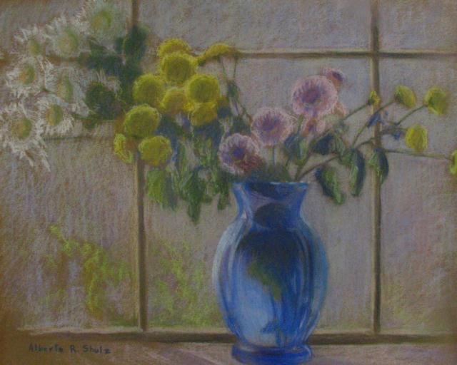 Appraisal: Alberta Shulz IN - x pastel signed lower left floral