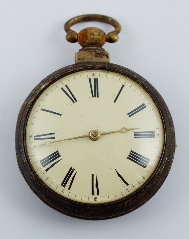 Appraisal: English silver pear case key wind pocket watch fusee movement