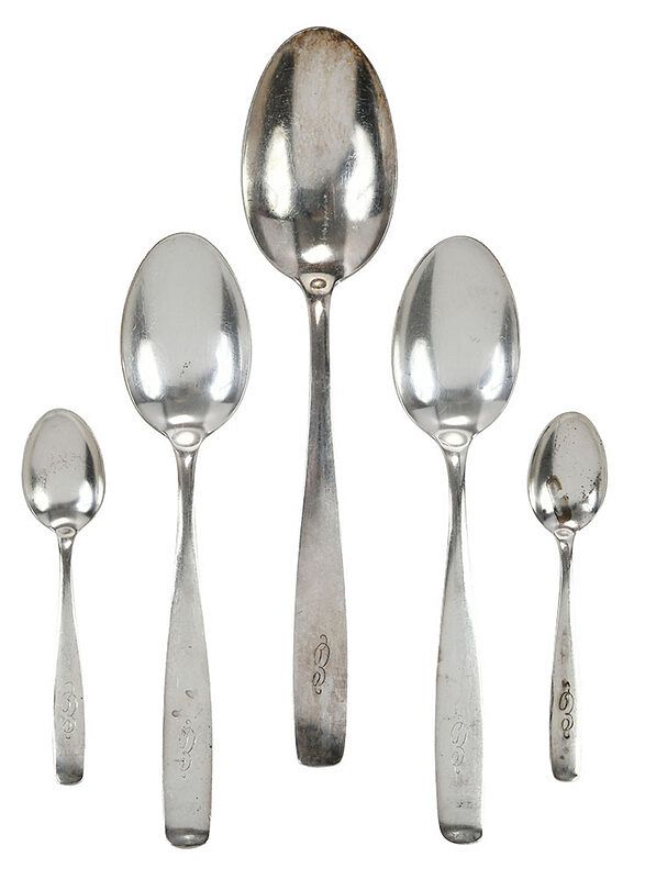 Appraisal: Set of German Silver Flatware Pieces German th century including