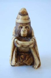 Appraisal: JAPANESE IVORY OKIMONO OF A MONKEY