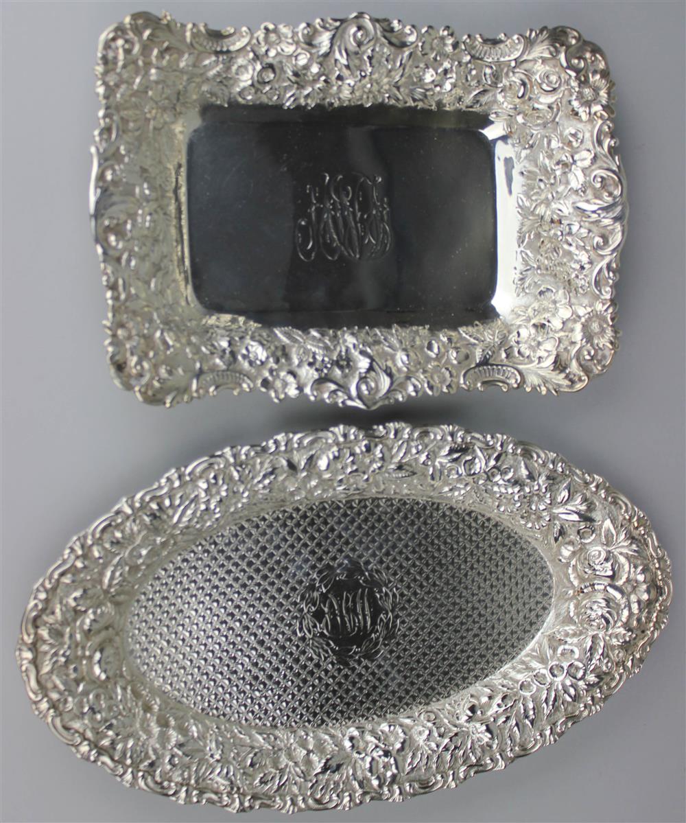 Appraisal: TWO BALTIMORE REPOUSSE SILVER DISHES LATE TH EARLY TH CENTURY