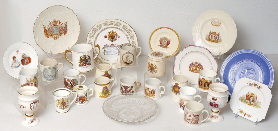 Appraisal: COLLECTION BRITISH ROYALTY COMMEMORATIVES Approx pieces to include cups plates