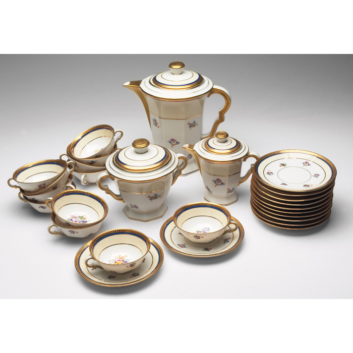 Appraisal: Tabarault Limoges coffee set consisting of coffee pot cream sugar