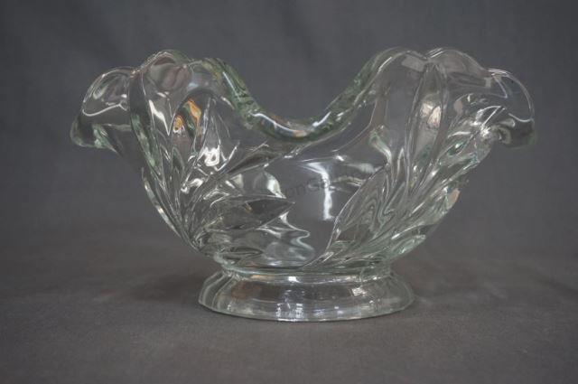 Appraisal: Indiana Glass Willow Pattern Fruit Bowl Pattern Clear Pressed Leaf