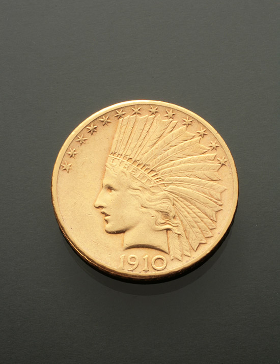 Appraisal: U S Indian Head Ten-Dollar Gold Coin Dated S