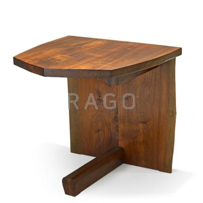 Appraisal: GEORGE NAKASHIMA - NAKASHIMA STUDIOS American black walnut End Table