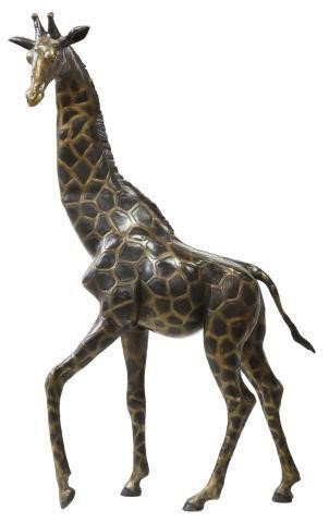 Appraisal: Patinated bronze sculpture Giraffe signed on right front leg Max