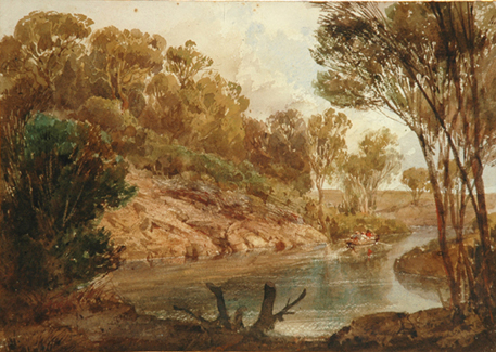 Appraisal: Louis Buvelot - On the Yarra Near Survey Paddock watercolour