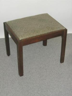 Appraisal: A GEORGE III MAHOGANY STOOL of oblong form with drop