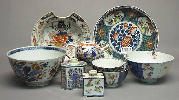 Appraisal: A group of seven 'Chinese Imari' porcelains th Century Including