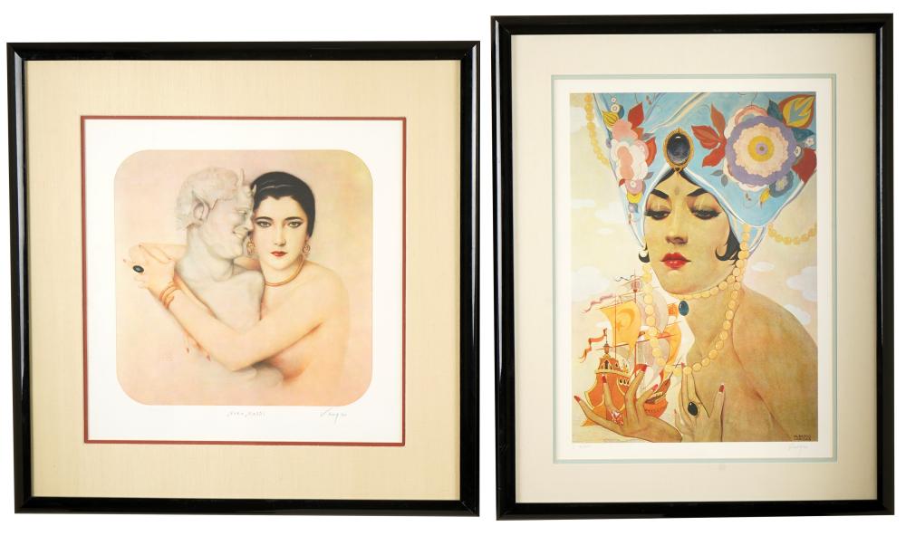 Appraisal: ALBERTO VARGAS - TWO LITHOGRAPHSeach pencil-signed Vargas lower right the