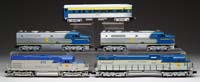 Appraisal: LOT OF FOUR LOCOMOTIVES ONE OBSERVATION CAR Big Weaver Delaware