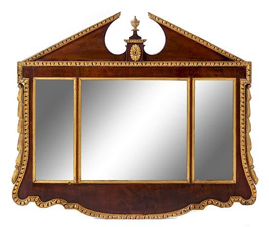 Appraisal: A George II Style Parcel Gilt Mahogany Mirror Height x