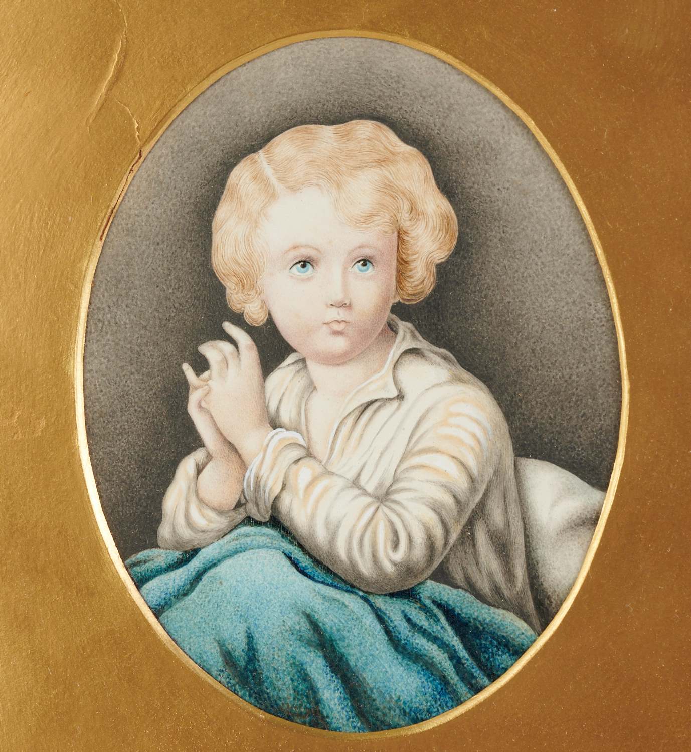 Appraisal: ENGLISH SCHOOL WATERCOLOR PORTRAIT Attributed to Caroline Ashton Ramsdell Hall