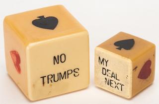 Appraisal: Two My Deal Next Trump Indicator Cubes Circa Pair of