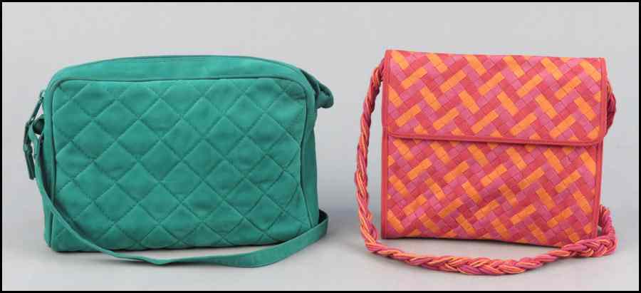 Appraisal: BOTTEGA VENETA MULTI-COLORED WOVEN NYLON SHOULDER BAG Together with a