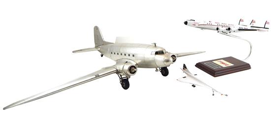 Appraisal: MODELS Three th C airplane models Lockheed Martin Constellation TWA