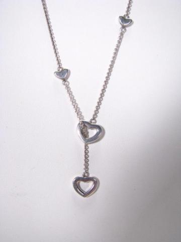 Appraisal: Tiffany amp Co sterling silver heart lariat style necklace