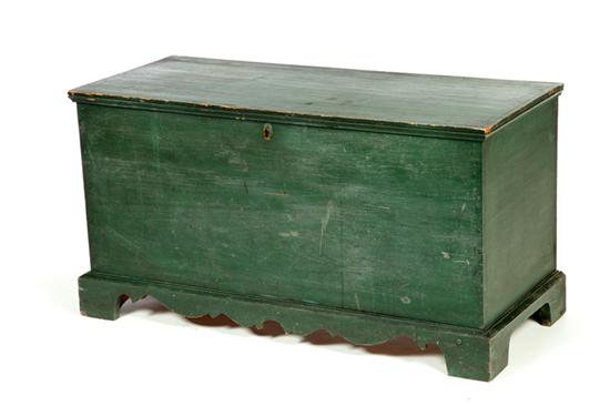 Appraisal: BLANKET CHEST American early th century pine Six-board chest with