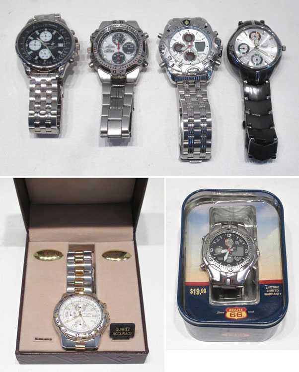 Appraisal: COLLECTION OF SIX MULTIFUNCTION WRISTWATCHES including Elgin FS B tachymeter