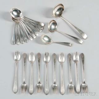 Appraisal: Arthur Stone Silver Flatware Sterling silver Silversmith probably George Blanchard