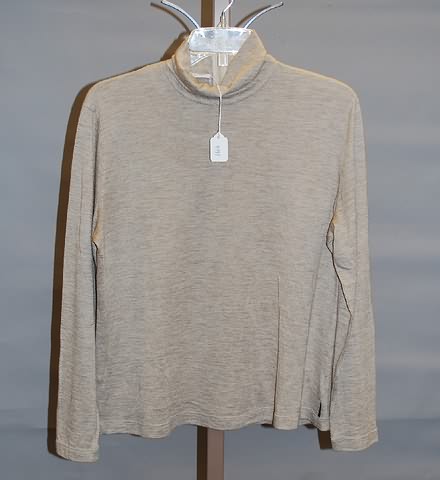 Appraisal: Akris tan cashmere silk long sleeve turtleneck top with neck