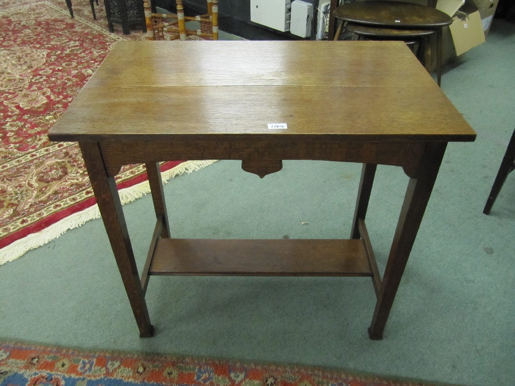 Appraisal: Oak occasional table with under tier