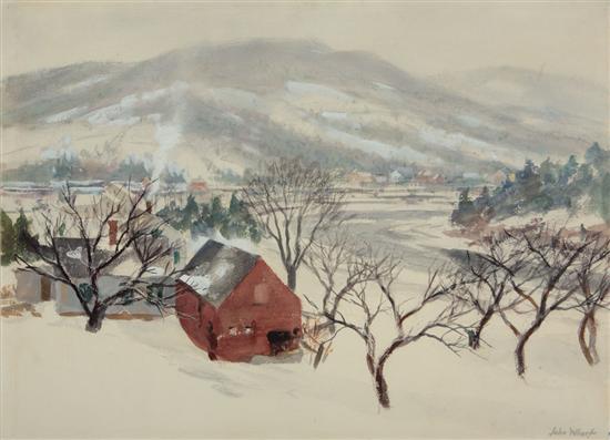 Appraisal: JOHN WHORF American - Riverbend Wintermist On the White River