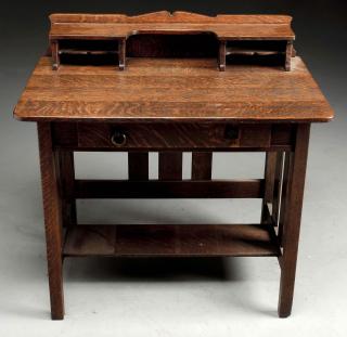 Appraisal: Stickley Bros Postcard Desk No Desk in quarter sawn oak