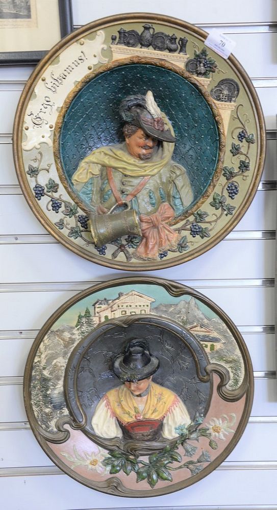 Appraisal: Pair Muster Schultz D plaques and dia Pair Muster Schultz