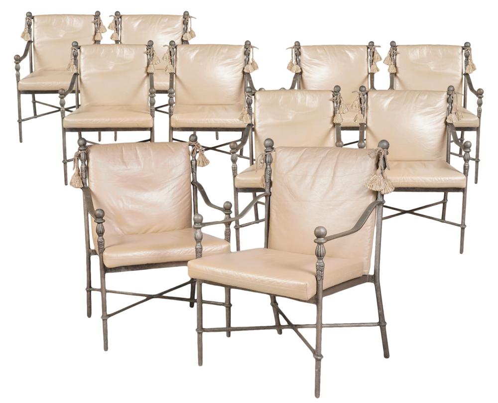 Appraisal: MICHAEL TAYLOR MONTECITO DINING CHAIRSSet of Michael Taylor dining chairs