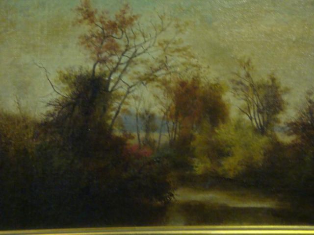 Appraisal: Unknown O C Autumn Landscape with Pond Possibly signed lower