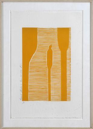 Appraisal: DONALD SULTAN b FRENCH STACK FRENCH STACK Linocuts on paper