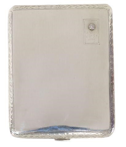 Appraisal: American Art Deco sterling silver cigarette case engraved lid with