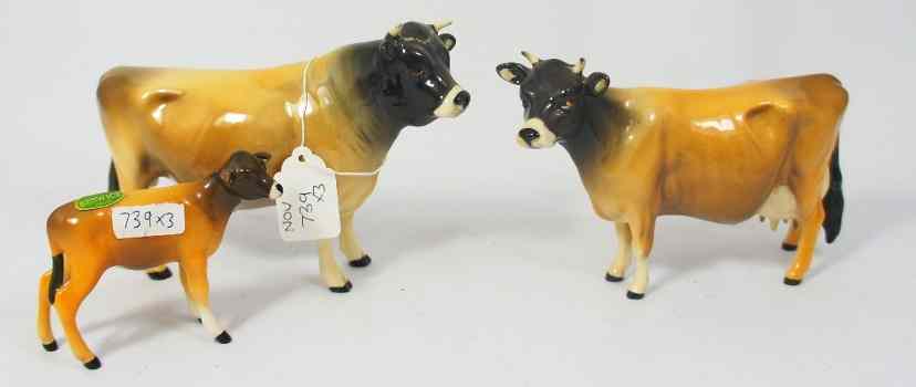 Appraisal: Beswick Jersey Bull Cow and Calf D