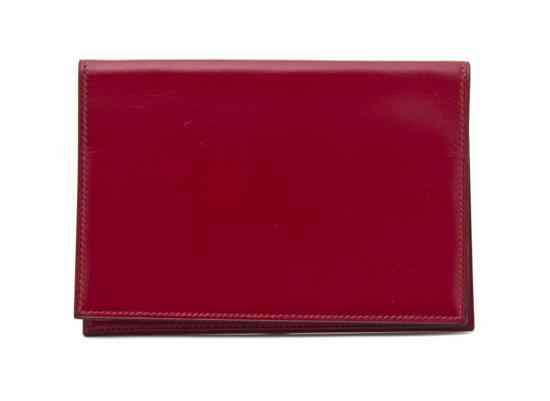 Appraisal: An Hermes Red Leather Agenda Cover Stamped Hermes