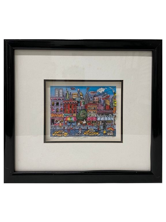 Appraisal: Going Uptown Charles Fazzino Going Uptown Charles Fazzino Measurements Framed