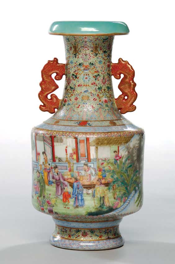 Appraisal: EARLY REPUBLIC PERIOD VASE Chinese Early Republic Period Famille Rose