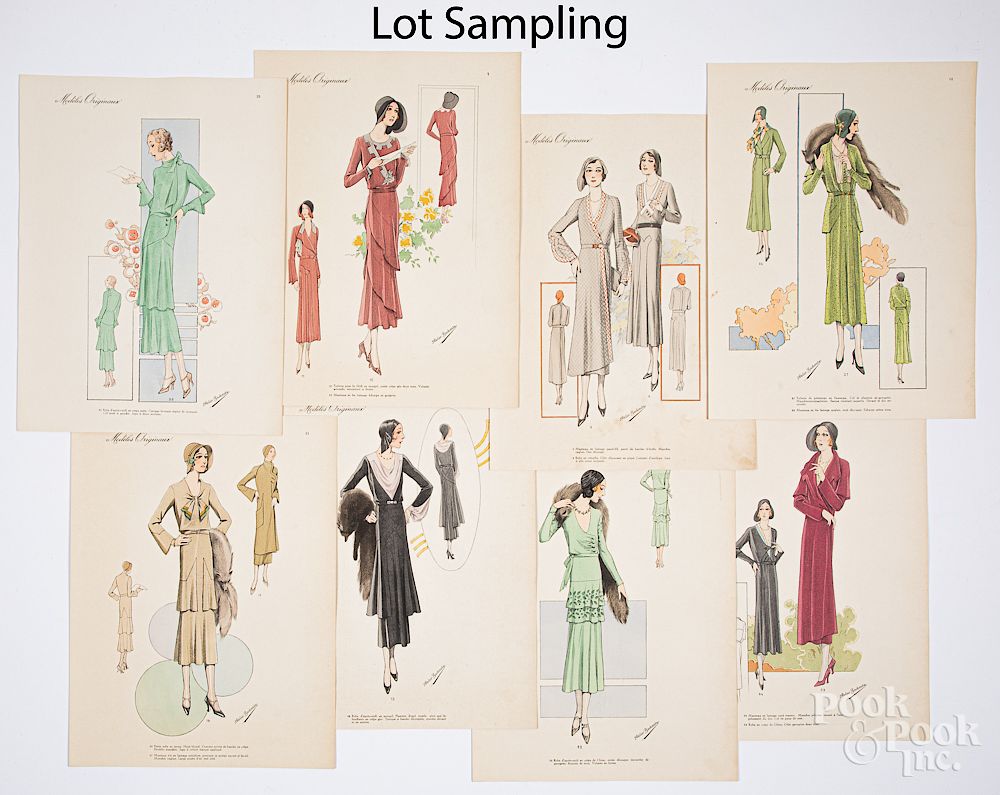 Appraisal: Collection of thirty-six French fashion plates Exclusive on Bidsquare Collection